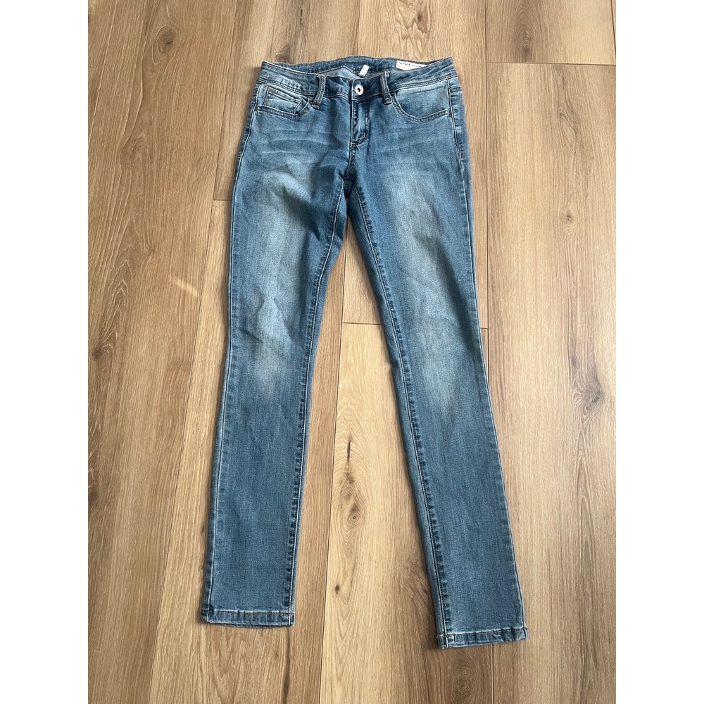 Special A Jeans Womens Size 7 Skinny Slim Stretch Blue Denim Los Angeles Low Ris